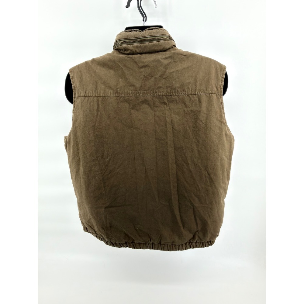 VTG Eddie Bauer Goose Down Puffer Vest Mens M Brown Cotton Shell Expedition - Picture 2 of 4